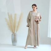 Luxury Satin Abaya 3-Piece Set